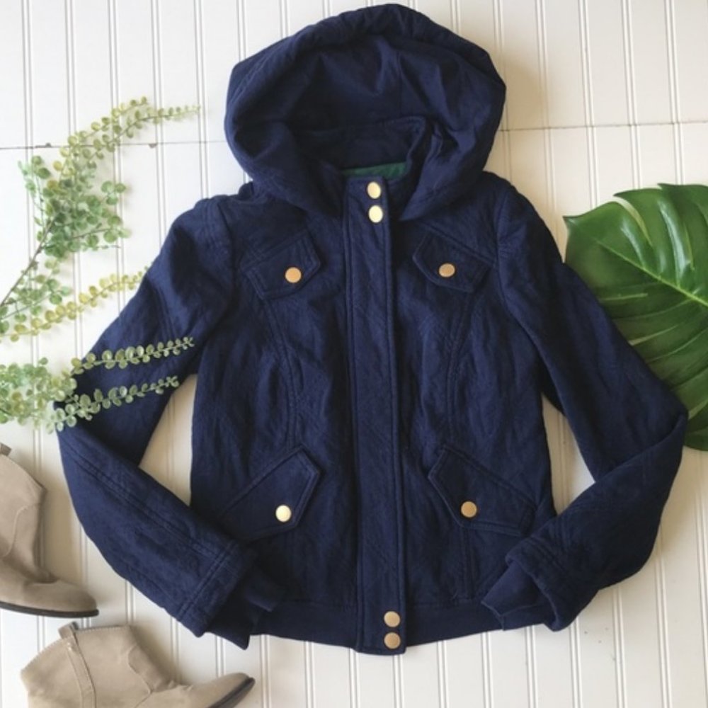 Anthropologie Allihop Blue Sweatshirt Jacket - XS